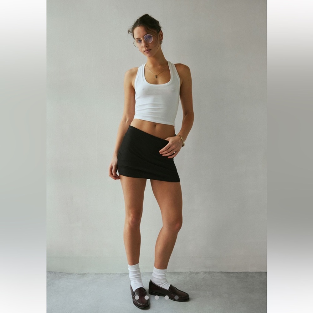NWT Small Urban Outfitters Out From Under Bec Low Rise Ultra Mini Skort (Black)